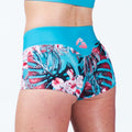 Teal Compression Shorts for Women | Gym & Pole Shorts