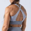 gray racerback sports bra
