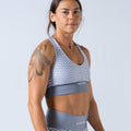 padded sports bra gray