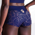 Navy Blue Women's Compression Shorts | Royal Blue Fitness and Pole Shorts